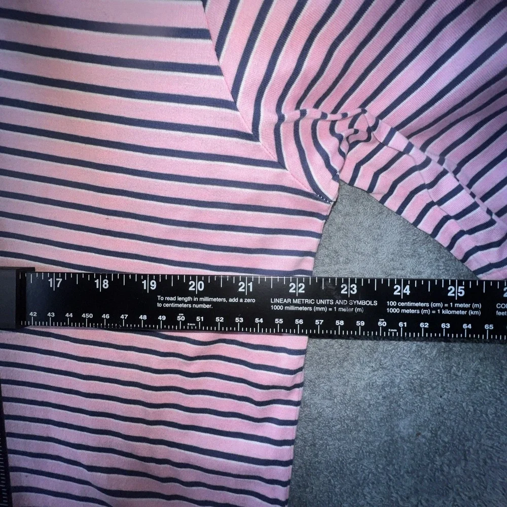 Polo Golf Ralph Lauren Shirt Adult guy Large Pink Striped Golf Rugby‎ Mens Sz L